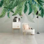 Papier peint avec motifs de palmiers pour ambiance relaxante