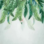 Revêtement mural palmiers, design exotique et naturel