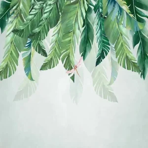 Revêtement mural palmiers, design exotique et naturel