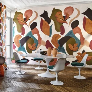 Papier Peint Abstrait Panoramique aux motifs modernes