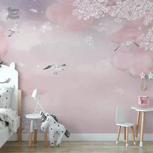 Papier peint panoramique pour chambre fille