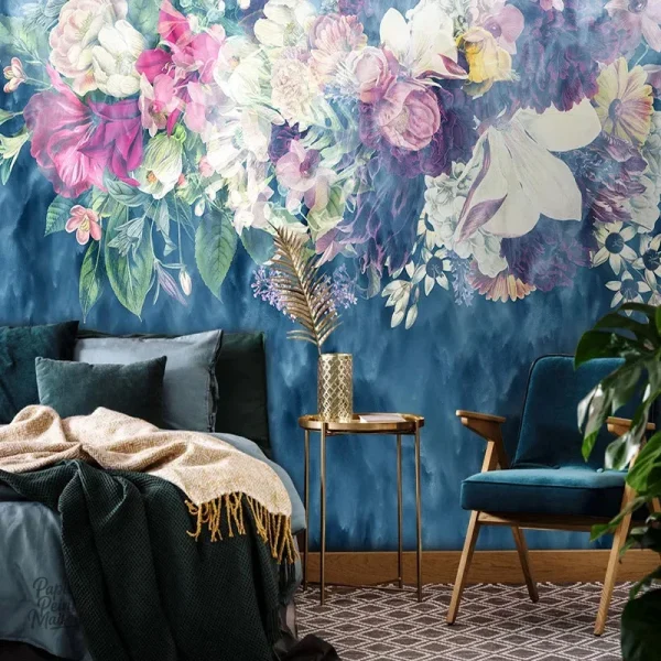 papier-peint-panoramique-fleurs-1 Papier peint panoramique fleurs pour décoration intérieure