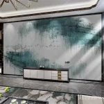 Papier peint japonais, design panoramique pour intérieur moderne