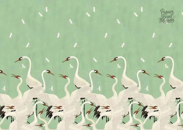 Motifs géométriques sur papier peint japonais