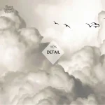 Papier peint artistique avec motif de nuages doux