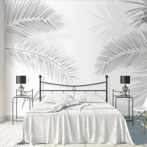 Papier peint panoramique palmier design tropical
