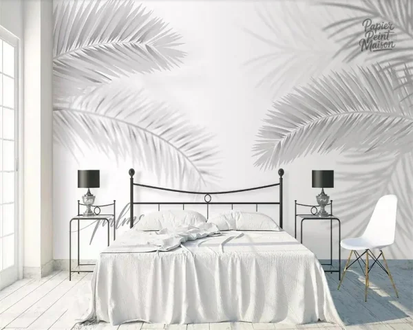 Papier peint panoramique palmier design tropical