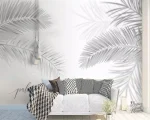 Papier peint avec motifs de palmiers pour salle à manger