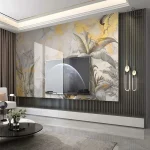 Décoration murale avec motifs de palmiers exotiques