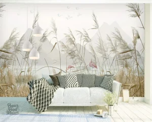Décor mural panoramique avec vue sur les montagnes