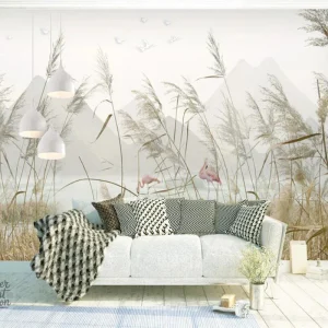 Décor mural panoramique avec vue sur les montagnes