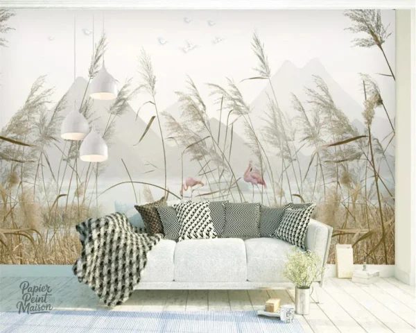 Décor mural panoramique avec vue sur les montagnes