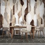 Papier peint parement bois design contemporain