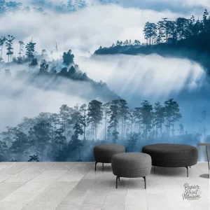 Papier peint paysage pour décoration de restaurant