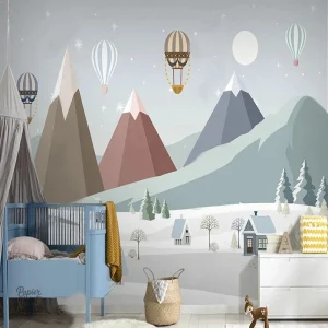 Décor mural montagneux pour une ambiance naturelle