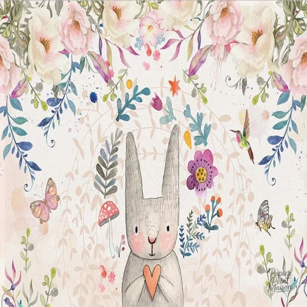 Design de papier peint idéal pour chambre de petite fille