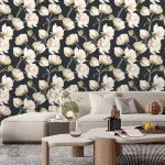 Papier peint fleuri petites fleurs