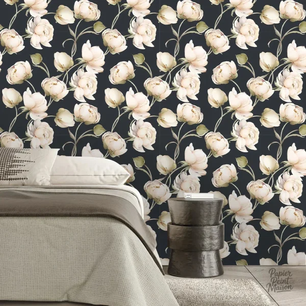 Papier peint délicat avec petites fleurs