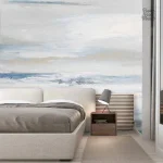 Papier peint avec motif plage relaxant