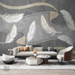 Papier Peint Plume au design élégant et aérien