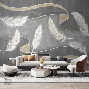 Papier Peint Plume au design élégant et aérien