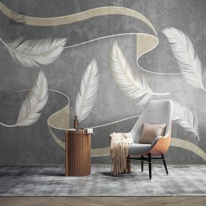 Décoration murale inspirée des plumes légères
