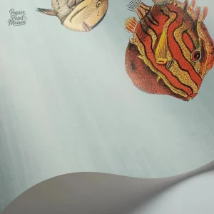Papier peint avec design de poissons colorés