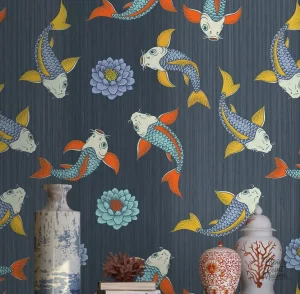 Décor mural poisson aux influences japonaises