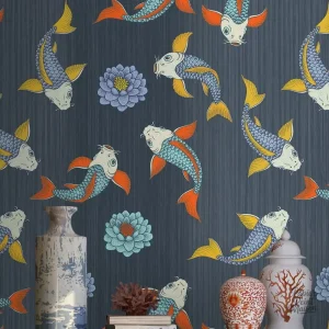 Décor mural poisson aux influences japonaises