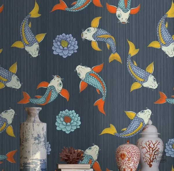 Décor mural poisson aux influences japonaises