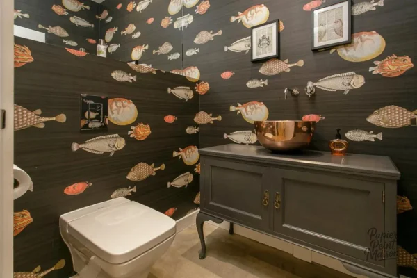 Papier peint bureau avec motif aquatique