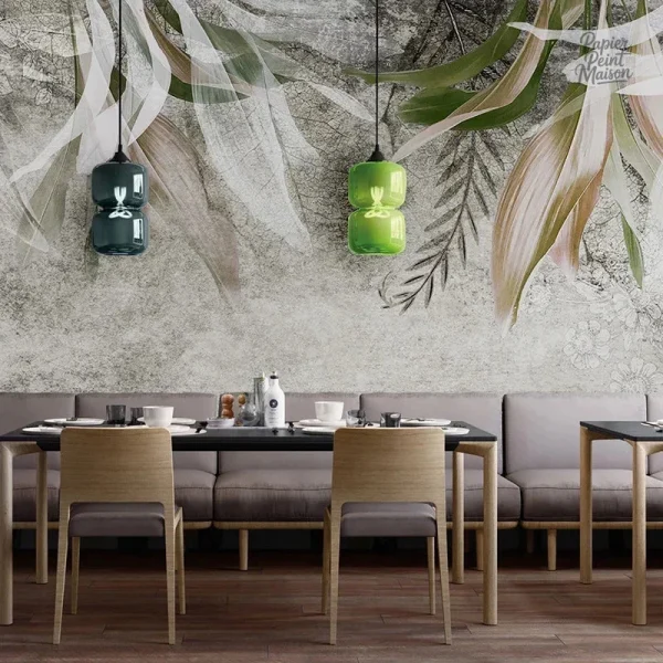 Papier peint élégant pour salle à manger moderne