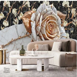 Papier peint relief 3D pour une décoration moderne et élégante