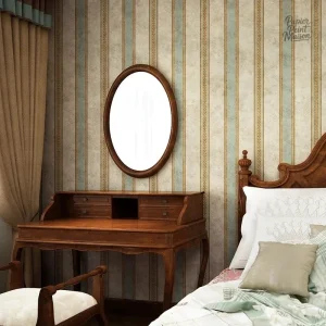 Papier peint intissé au design rétro pour styles classiques