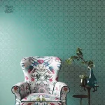 Papier peint au style rétro et motifs vintage distinctifs