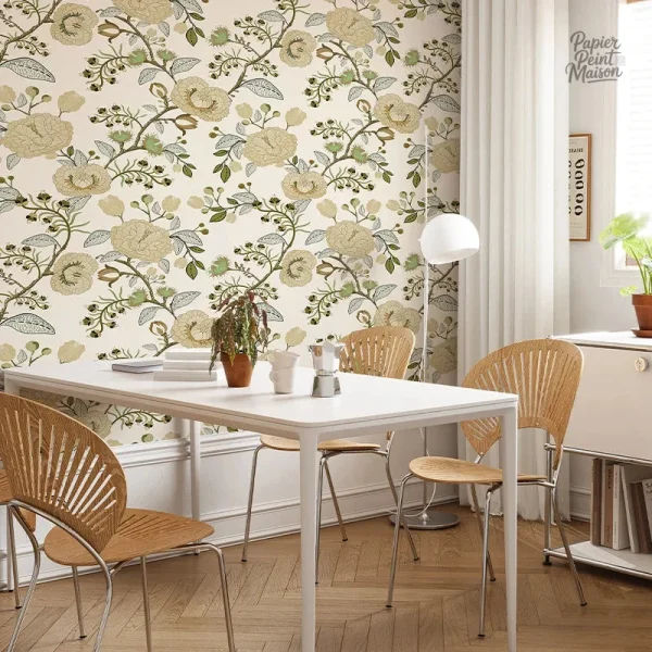 Papier peint élégant pour salle à manger