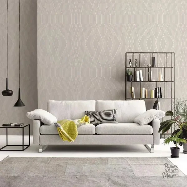 Papier peint moderne pour salon élégant et contemporain