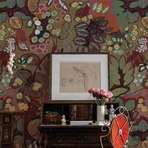 Papier peint vintage au design floral raffiné et élégant