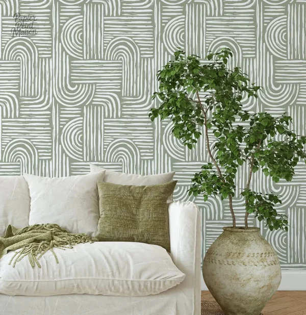 Papier peint scandinave au design moderne et épuré