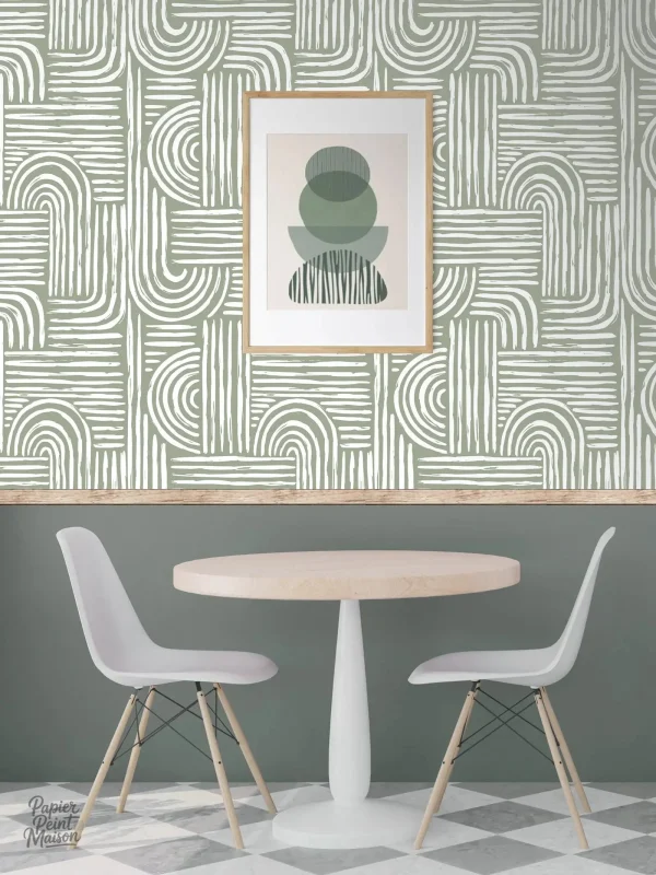 Papier peint style nordique, ambiance chaleureuse et naturelle