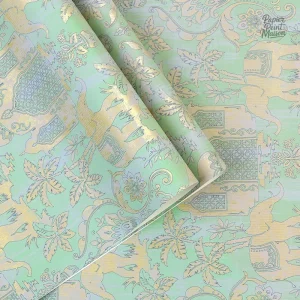 Papier Peint Vintage Taj Mahal en couleur