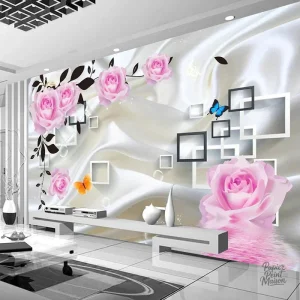 Décor mural 3D avec illusion d'optique captivante