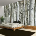 Design naturel de tronc d'arbre en papier peint