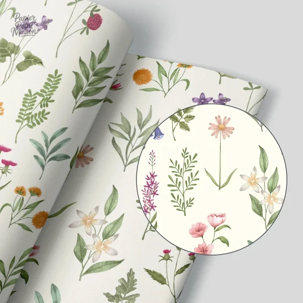 Motif végétal beige, ambiance apaisante pour la décoration