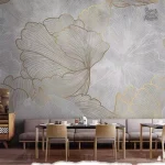 Papier peint végétal pour chambre, design naturel