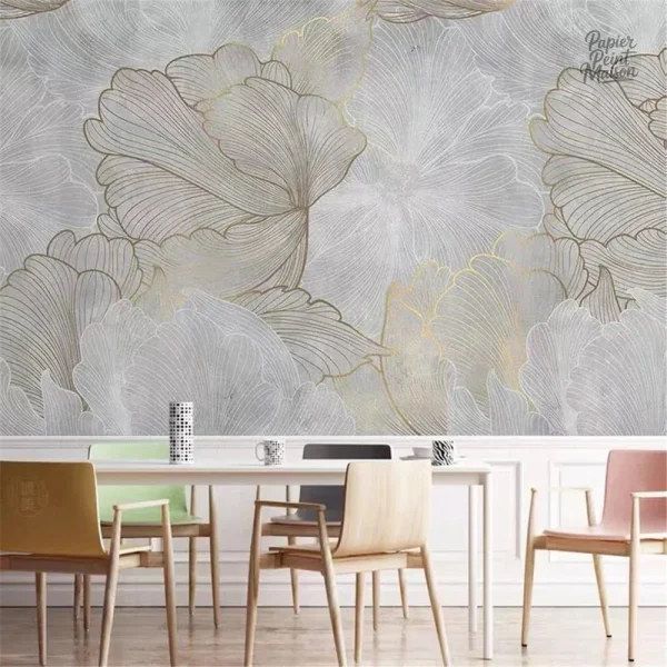 Décor mural végétal, ambiance apaisante pour la chambre