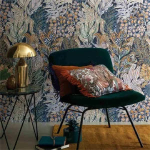 Design végétal raffiné en papier peint haut de gamme