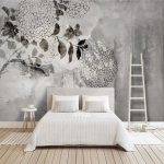 Motif végétal monochrome en noir et blanc pour un style moderne