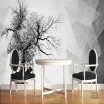 Papier peint végétal panoramique décoratif
