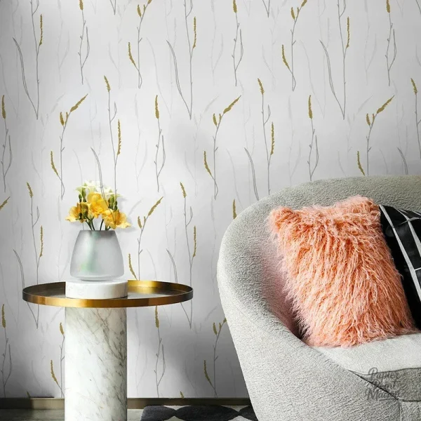 Papier Peint Scandinavien à motifs végétaux